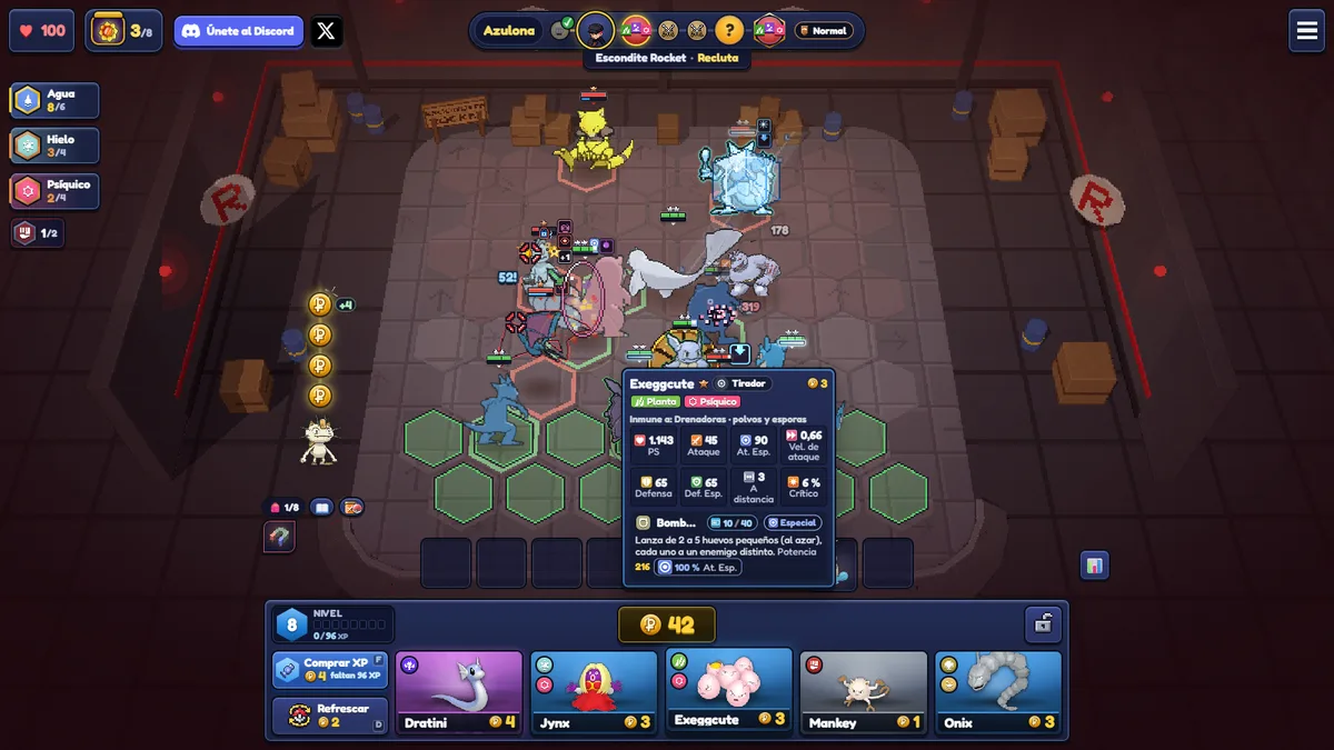 A Kanto Tactics battle against a Team Rocket grunt